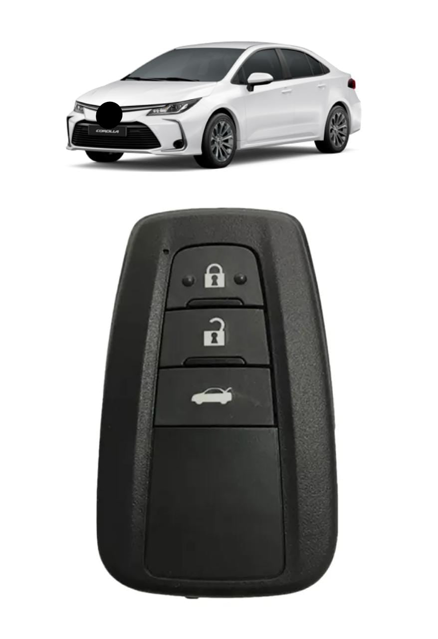 Capa Carcaça Oca da Chave Presença Corolla 2019 2020 2022 2023 3 Botões