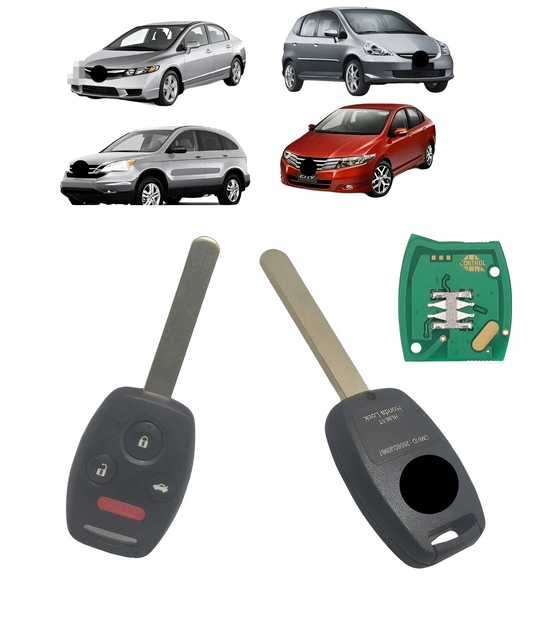 Chave Completa Ignição Contato Hon Civic Fit City Crv 4 Botões Com Panico Frequencia 313.8 Mhz Id46 FCC ID:MLBHLIK- 1T