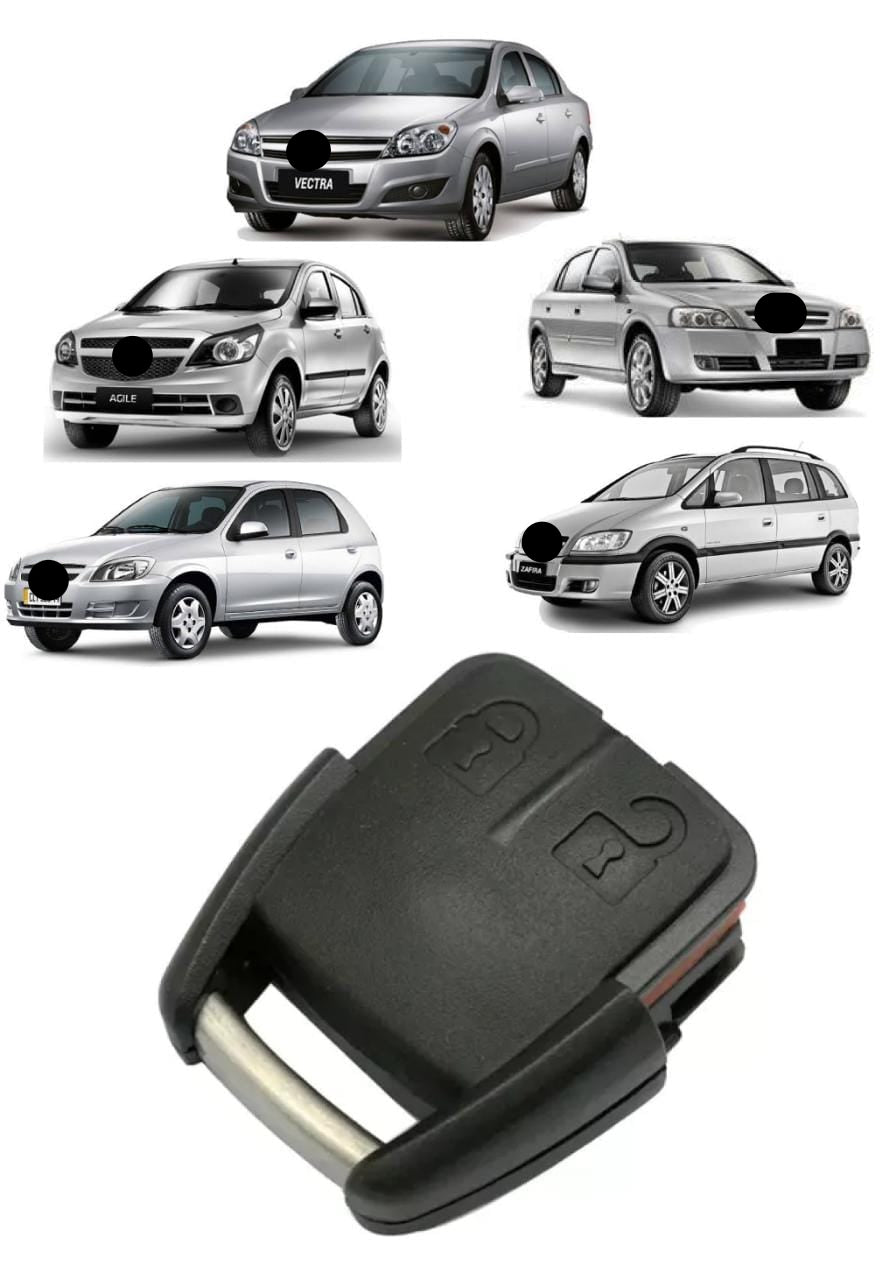 Capa Carcaça Oca da Chave Botão Astra Vectra Zafira Celta S10 Agile 2000 2001 2002 2003 2004 2005 2006 2007 2 Botões
