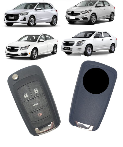 Chave Canivete Ignição Contato Onix Cruze Spin Cobalt S10 Prisma 4 Botoes 2012 2013 2014 2015 2016 2017 433mhz Completa
