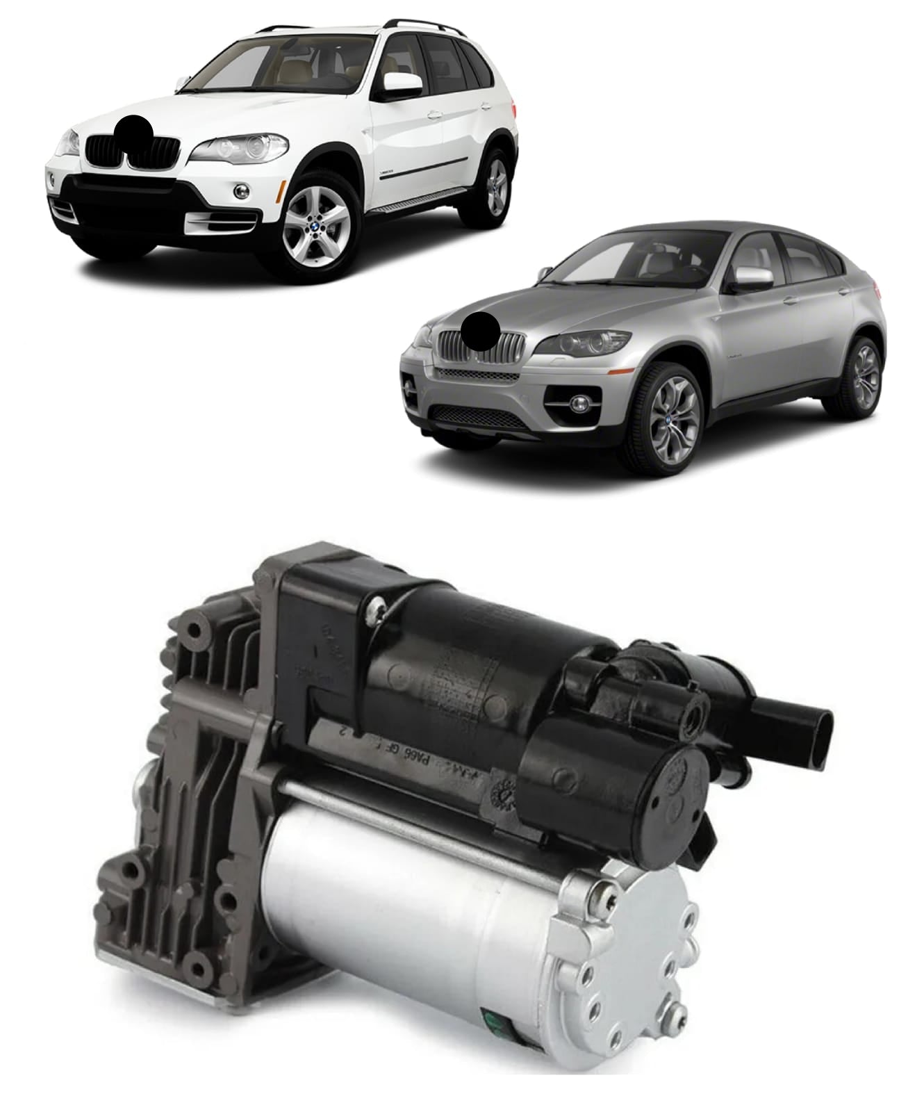 Compressor de Ar Suspensão Bm X5 X6 E70 E71 E72 2007 2008 2009 2010 2011 2012 2013 2014 37206859714