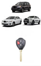 Capa Carcaça Chave Toyo Corolla Hilux Rav4 Etios 2009 2010 2011 2012 2013 2014 2015 2016 3 Botoes
