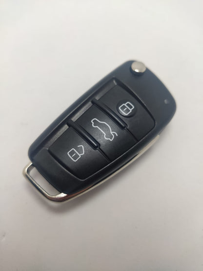 Capa Carcaça Oca Chave Canivete Aud A3 A4 A6 A8 TT Q3 Q5 Q7 2006 2007 2008 2009 2010 2011 2012 3 Botões