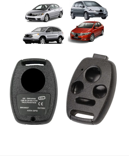 Capa Carcaça Oca da Chave Contato Hon Civic City Fit 4 Botoes Com Panico Sem Lamina 2007 2008 2009 2010 2011 2012 2013