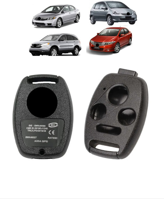 Capa Carcaça Oca da Chave Contato Hon Civic City Fit 4 Botoes Com Panico Sem Lamina 2007 2008 2009 2010 2011 2012 2013