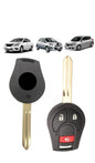 Capa Carcaça da Chave Niss Versa March Tiida Sentra 3 Botões 2011 2012 2013 2014 2015 2016 2017 2018
