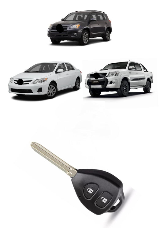 Capa Carcaça Chave Toyo Corolla Hilux Rav4 Etios 2009 2010 2011 2012 2013 2014 2015 2016 2 Botoes
