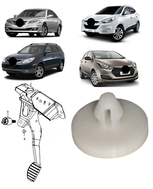 Pino Suporte Bucha Reforçada Pedal Sensor Luz Freio do Interruptor Embreagem Tucson Hb20 Azera I30 Ix35 Sonata Santa fé