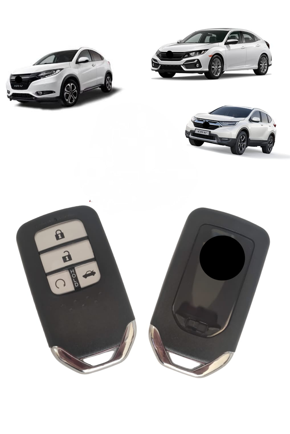 Chave De Presença Novo Civic Cr-v Hr-v 2017 2018 2019 2020 2021 2022 4 botoes Frequência: 433 Mhz