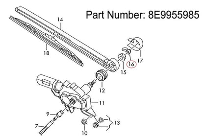Brucutu Esguicho Limpador Agua traseiro Aud A1 A3 S3 A4 Q3 Q5 Q7 Touareg 2004 2013 8E9955985 2001 2002 2003 2004 2013