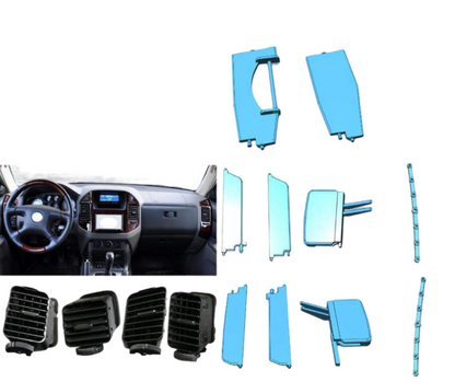 Aletas Difusor Ar Botão Direcional Pajero Full 08-20 Modulo