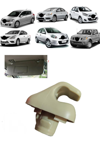 Suporte Presilha Grampo Para Sol Bege Niss Frontier March Versa Sentra Tiida 2009 2010 2011 2012 2013 2014 2015 2016
