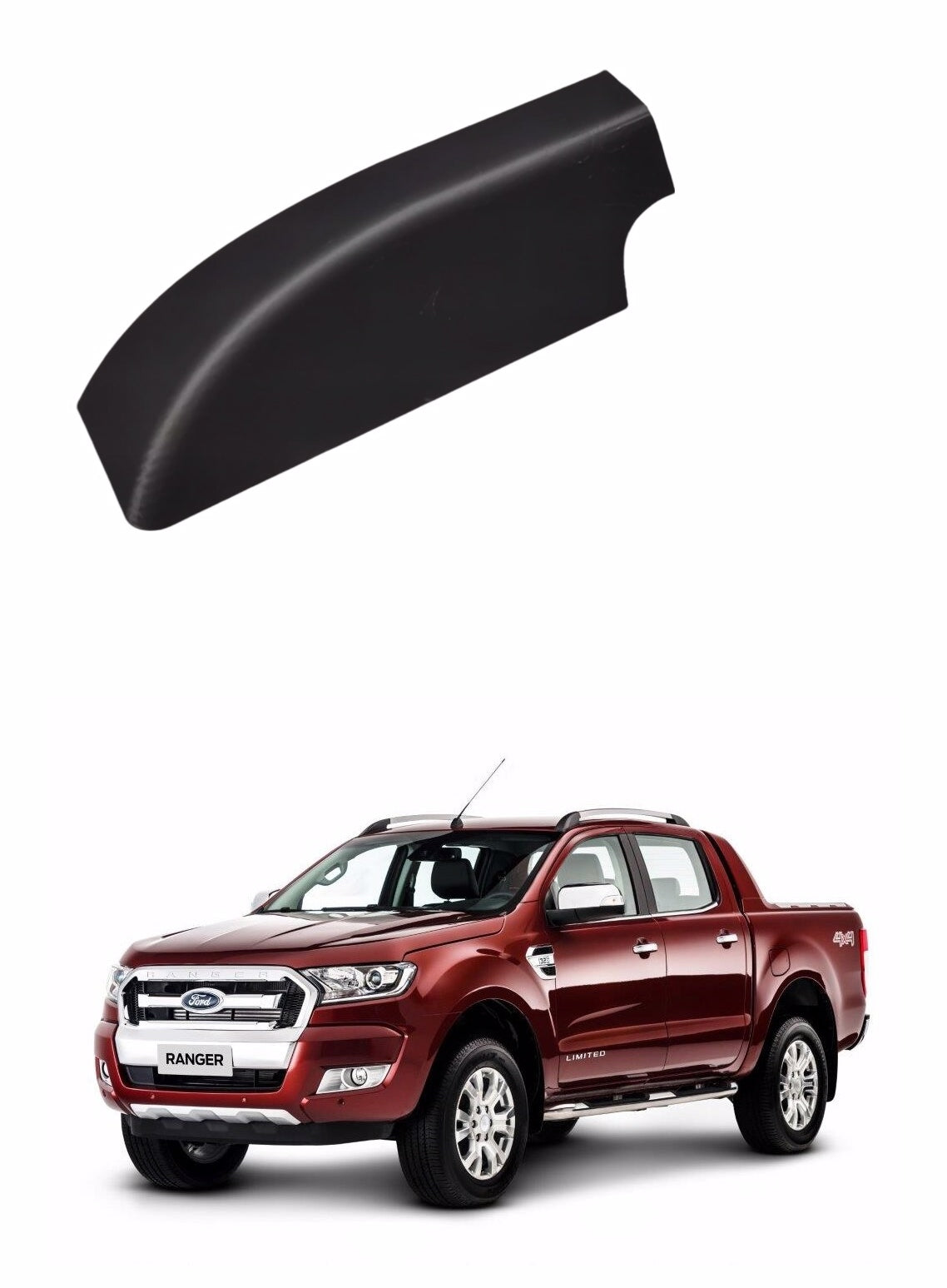 Moldura Acabamento Tampa Rack Teto Traseiro Esquerdo For Ranger