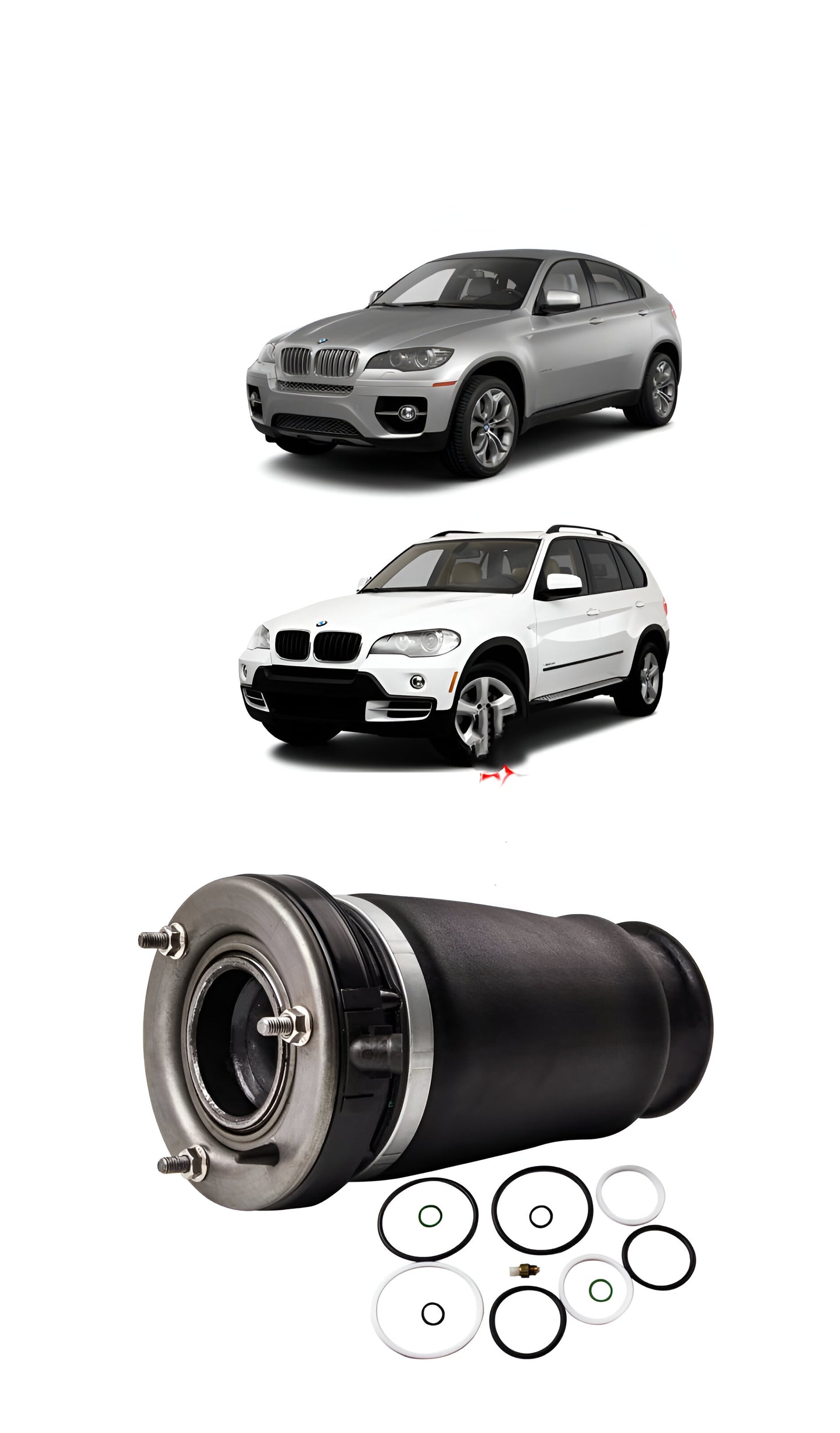 Bolsa de Ar Suspensão Diantera Esquerdo Bm X5 E53 1998 1999 2000 2001 2002 2003 2004 2005 2006 37116757501