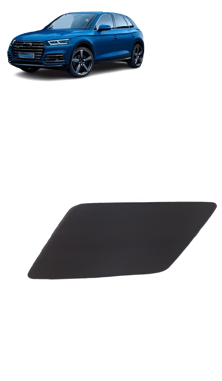 Tampa Limpador Farol Esquerdo Aud Q5 2018 2019 2020 Motorista Moldura Acabamento Parachoque lavador 80d807753