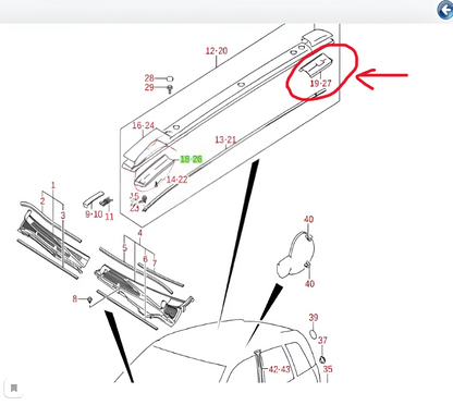 Moldura Borracha Tampa Rack Teto Traseiro Esquerdo Suzu Grand Vitara 2006 2007 2008 2009 2010 2011 2012 2013 2014 2015
