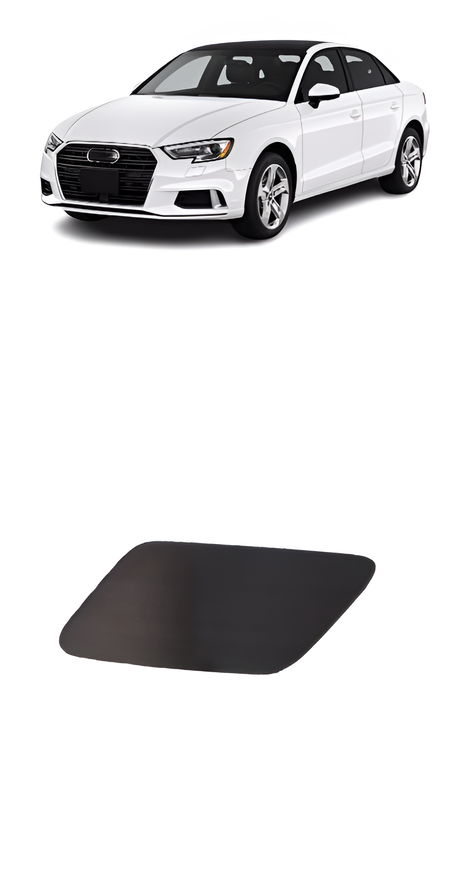 Tampa Limpador Farol Esquerdo Aud A3 2017 2018 2019 2020 8vb955275 Motorista Moldura Acabamento Parachoque lavador