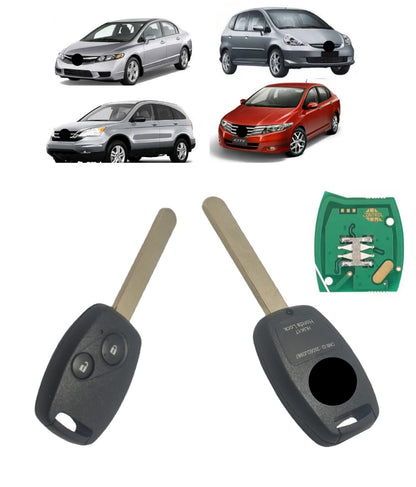 Chave Completa Ignição Contato Hon Civic Fit City Crv 2 Botões Sem Panico Frequencia 313.8 Mhz Id46 FCC ID:HLIK-1T