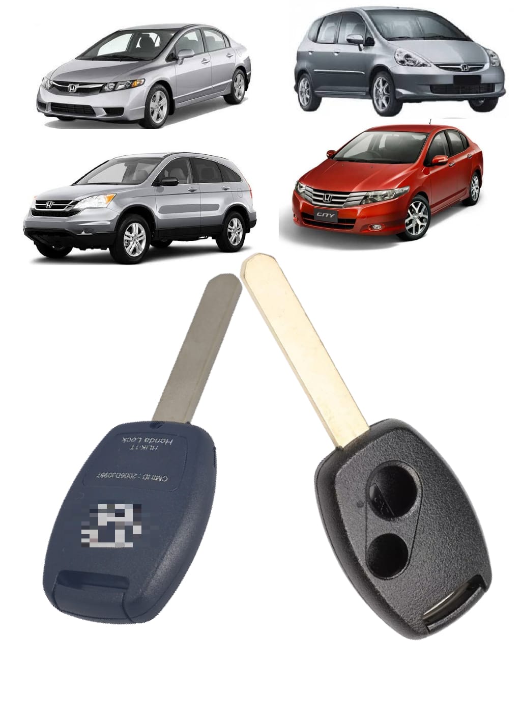 Capa Carcaça Chave Hon Civic Fit Crv City 2botoes Origin 2007 2008 2009 2010 2011 2012 2013 2014 Sem Panico