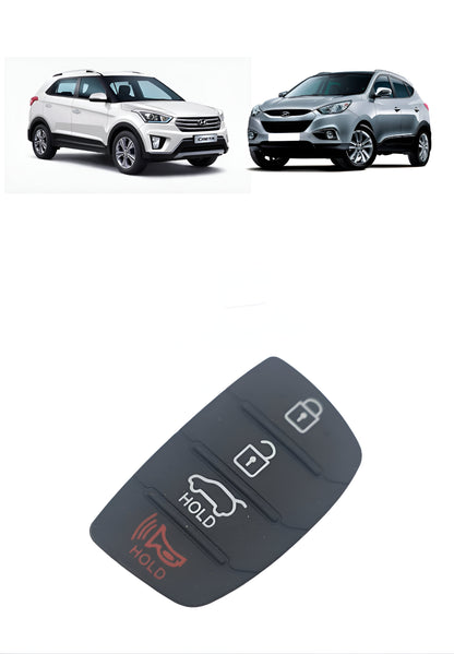 Capa Carcaça Borracha Chave Hyun Ix35 Creta Hb20 4 Botões Key Pad 2011 2012 2013 2014 2015 2016 2017 2018 2019 2020