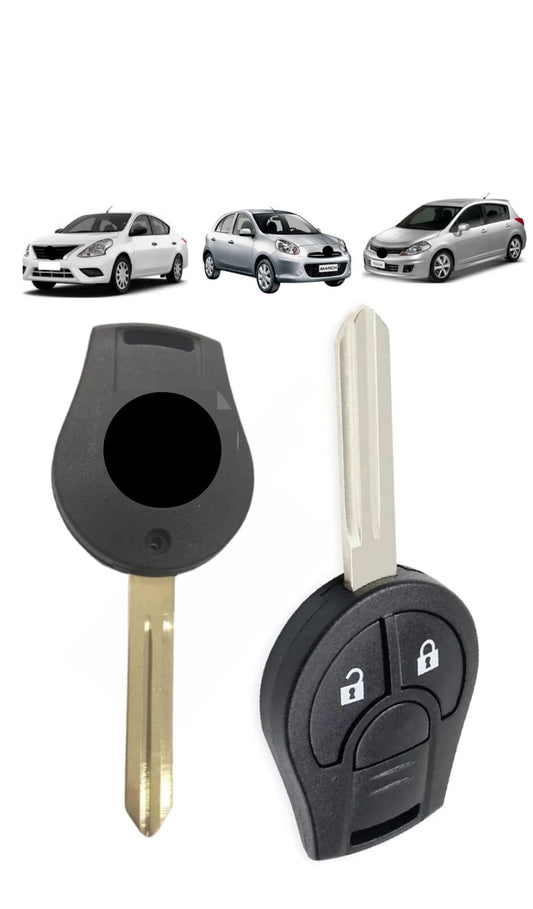 Capa Carcaça da Chave Niss Versa March Tiida Sentra 2 Botões 2011 2012 2013 2014 2015 2016 2017 2018
