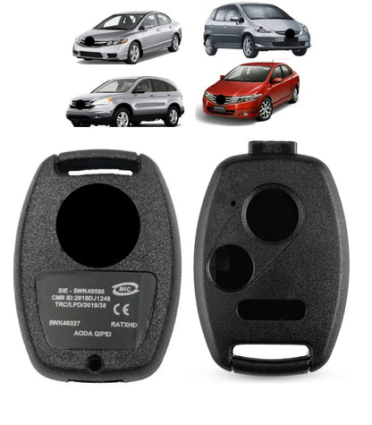 Capa Carcaça Oca da Chave Contato Hon Civic City Fit 3 Botoes Com Panico Sem Lamina 2007 2008 2009 2010 2011