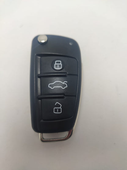 Capa Carcaça Oca Chave Canivete Aud A3 A4 A6 A8 TT Q3 Q5 Q7 2006 2007 2008 2009 2010 2011 2012 3 Botões