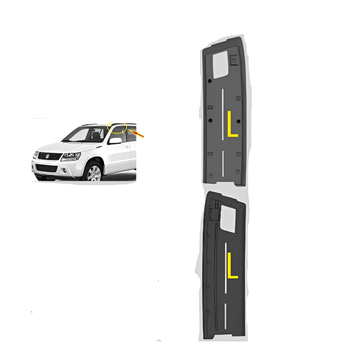 Borracha Tampa Rack Teto Dianteiro Esquerdo Suzu Grand Vitara 2006 2007 2008 2009 2010 2011 2012 2013 2014 2015