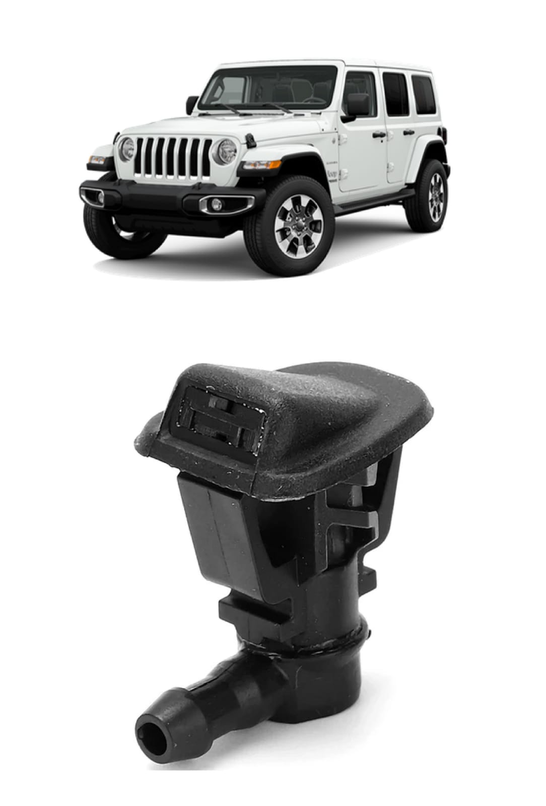 Esguicho Brucutu Limpador de Agua Parabrisa Jee Wrangler JK 2013 2014 2015 2016 2017 68164356AB 5303834AB