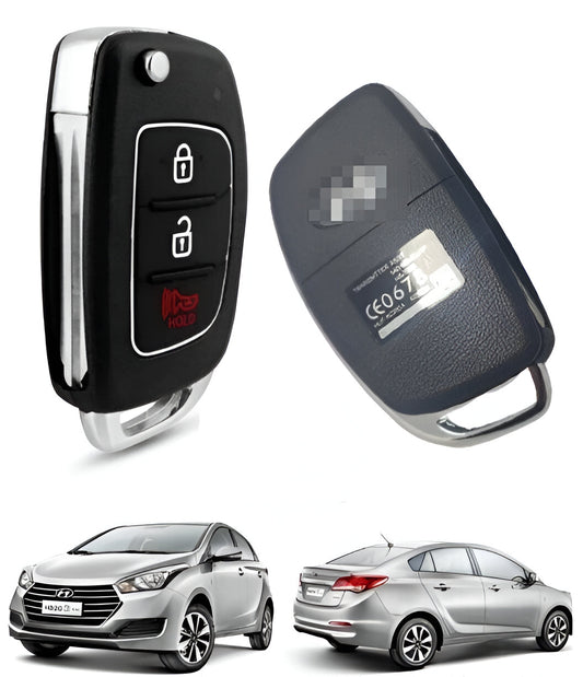Capa Carcaça Chave Canivete Hyun Hb20 Hb20s Hb20x 2012 2013 2014 2015 2016 2017 2018 2019 3 botoes panico