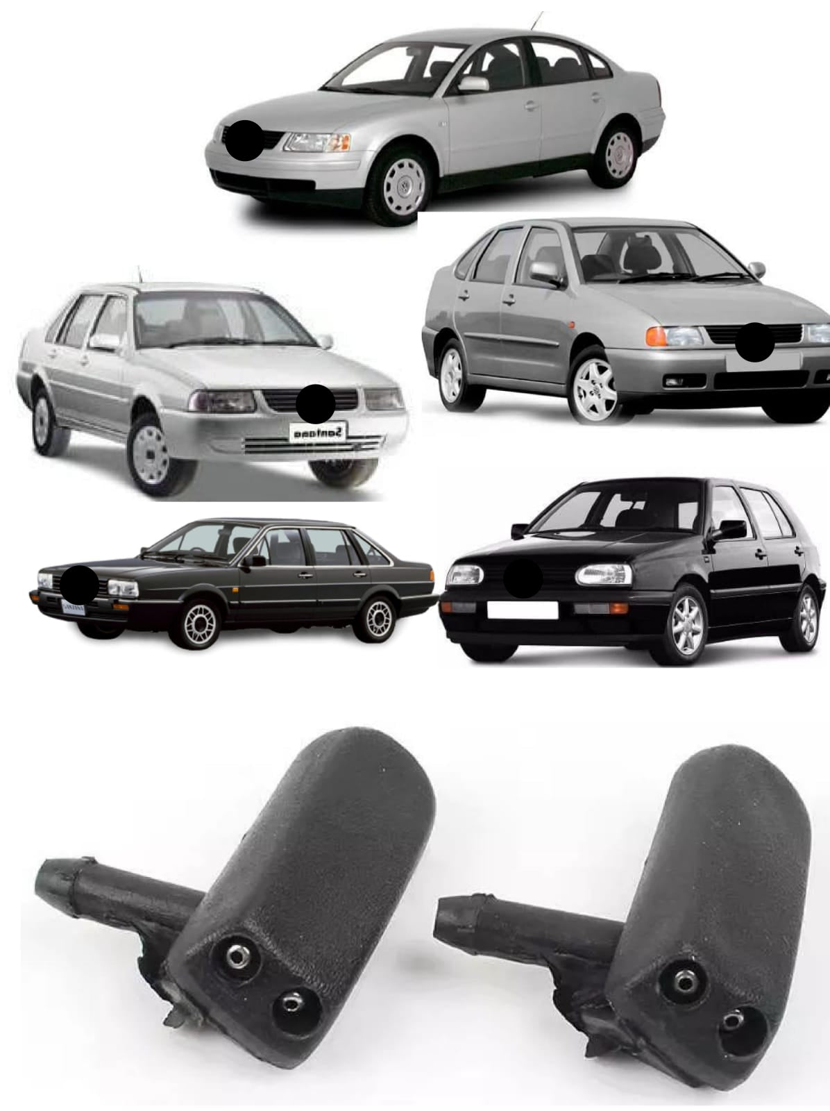 Esguicho Brucutu Limpador de Agua Parabrisa Golf Passat Polo Santana 1993 1994 1995 1996 1997 1998 1999 2000 191955985A