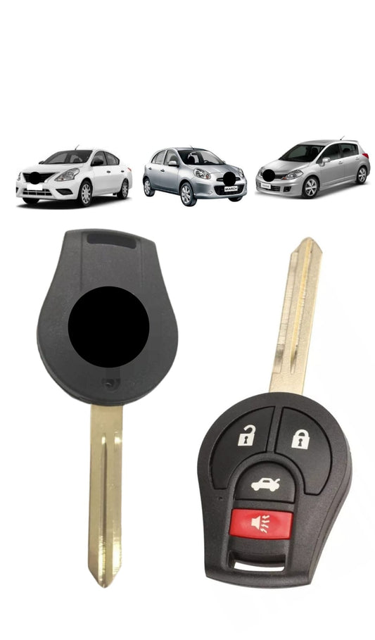 Capa Carcaça da Chave Niss Versa March Tiida Sentra 4 Botões 2011 2012 2013 2014 2015 2016 2017 2018