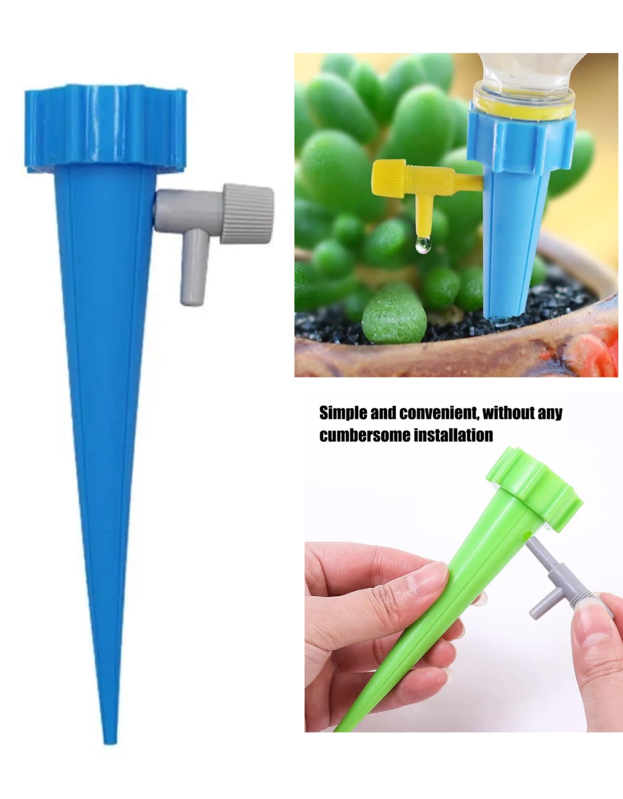 Gotejador Garrafa Pet irrigador Jardm Plantas Hortas Rosqueável Gotas de Água Vasos Humificador Terra Vida Plantas