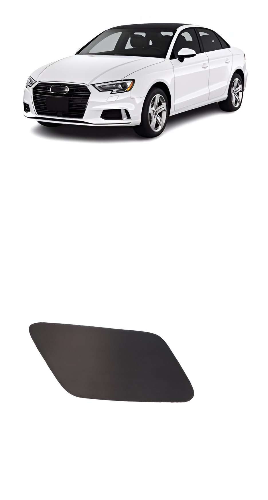 Tampa Esguicho Limpador Farol Direito Aud A3 2017 2018 2019 2020 8vb955276 Passageiro Moldura Acabamento Paracho lavador