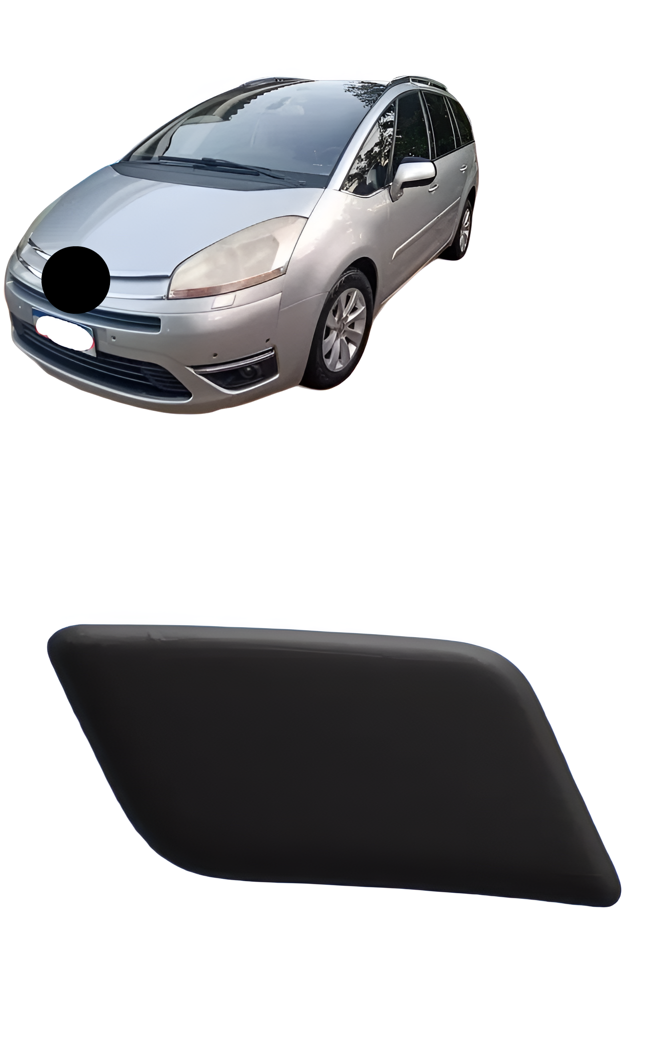 Tampa Esguicho Limpador Farol Direito Citro C4 Picasso 2008 2009 2010 2011 2012 2013 Moldura Acabamento 9656681377