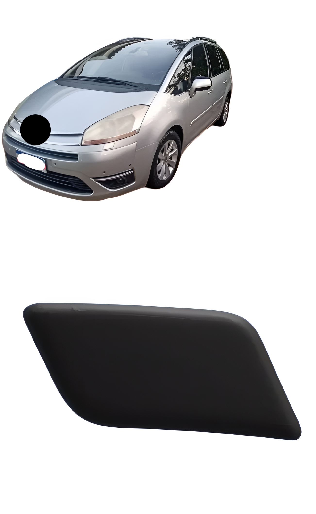 Tampa Esguicho Limpador Farol Esquerdo Citro C4 Picasso 2008 2009 2010 2011 2012 2013 Moldura Acabamento 9656681477