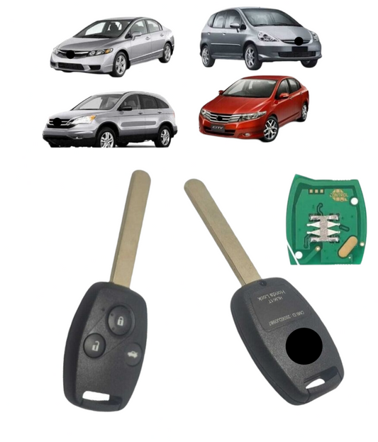 Chave Completa Ignição Contato Hon Civic Fit City Crv 3 Botões Sem Panico Frequencia 313.8 Mhz Id46 FCC ID:HLIK-1T
