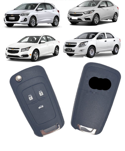 Capa Carcaça Oca Chave Onix Spin Cobalt Prisma Tracker Cruze S10 3 botoes 2011 2012 2013 2014 2015 2016 13500226
