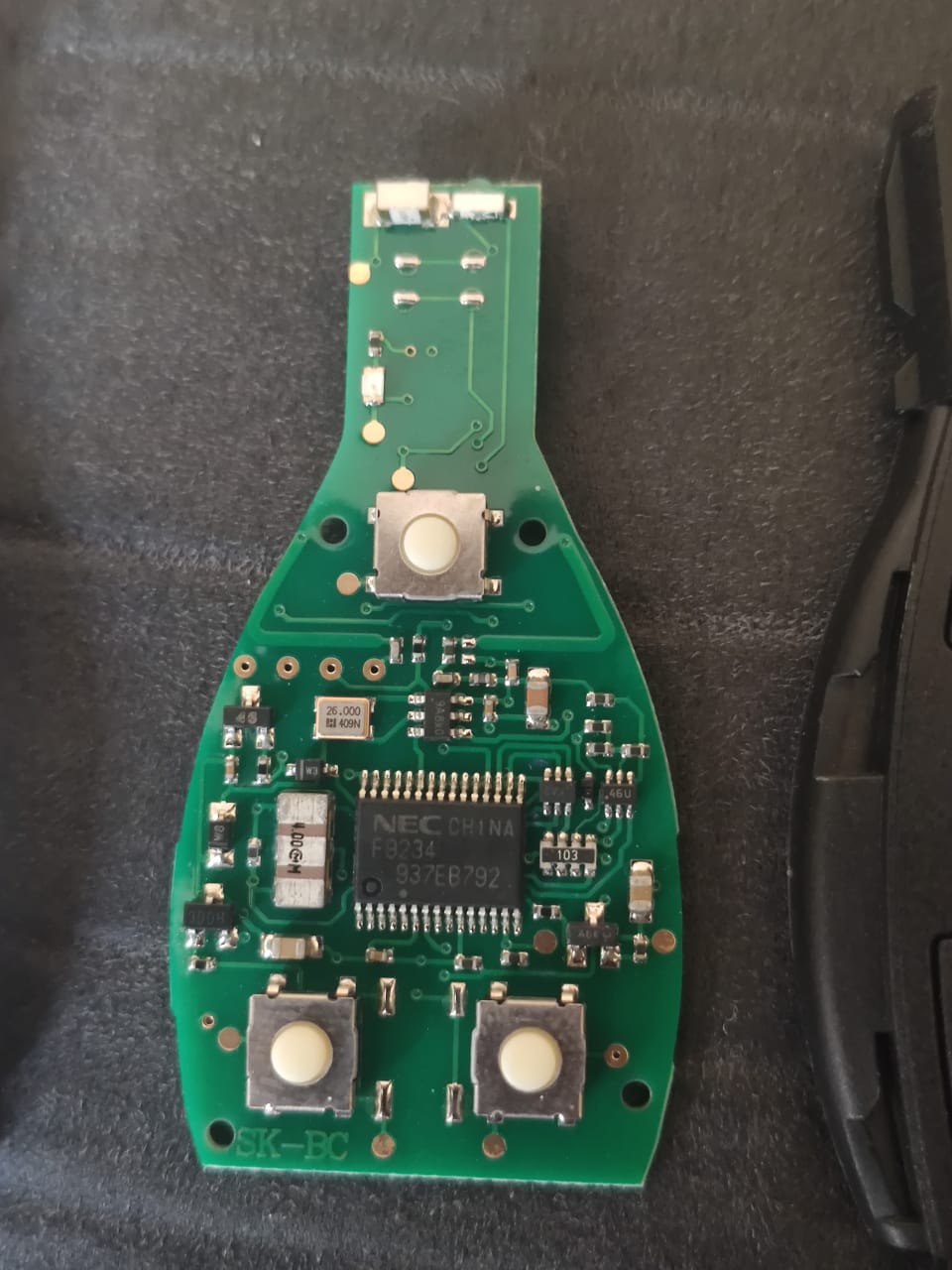 Chave Merced 433 mhz 3 botoes