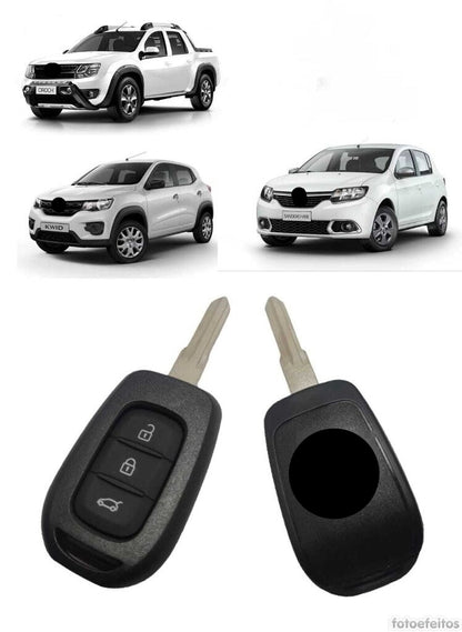 Capa Carcaça Chave Sandero Duster Oroch Logan Kwid 3 Botões 2013 2014 2015 2016 2017 2018